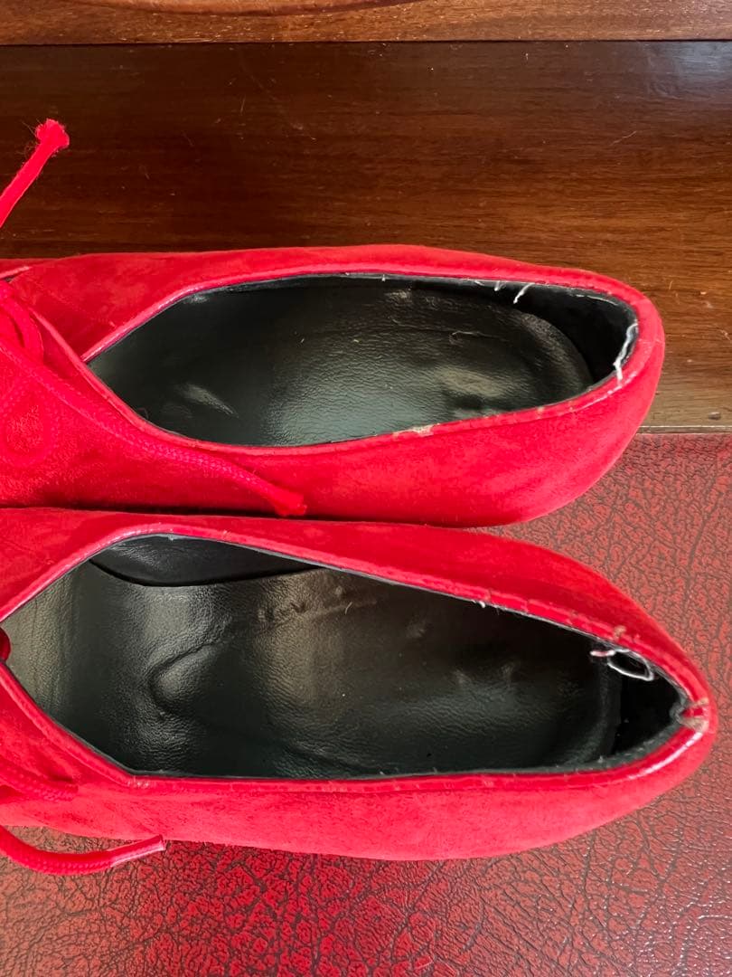 ドンフラメンコ☆フラメンコシューズ☆赤　スエード☆size36