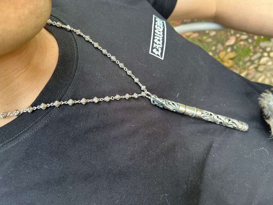 S925刻印有：重厚シルバーペンダントとしても使えるペン　SZB007