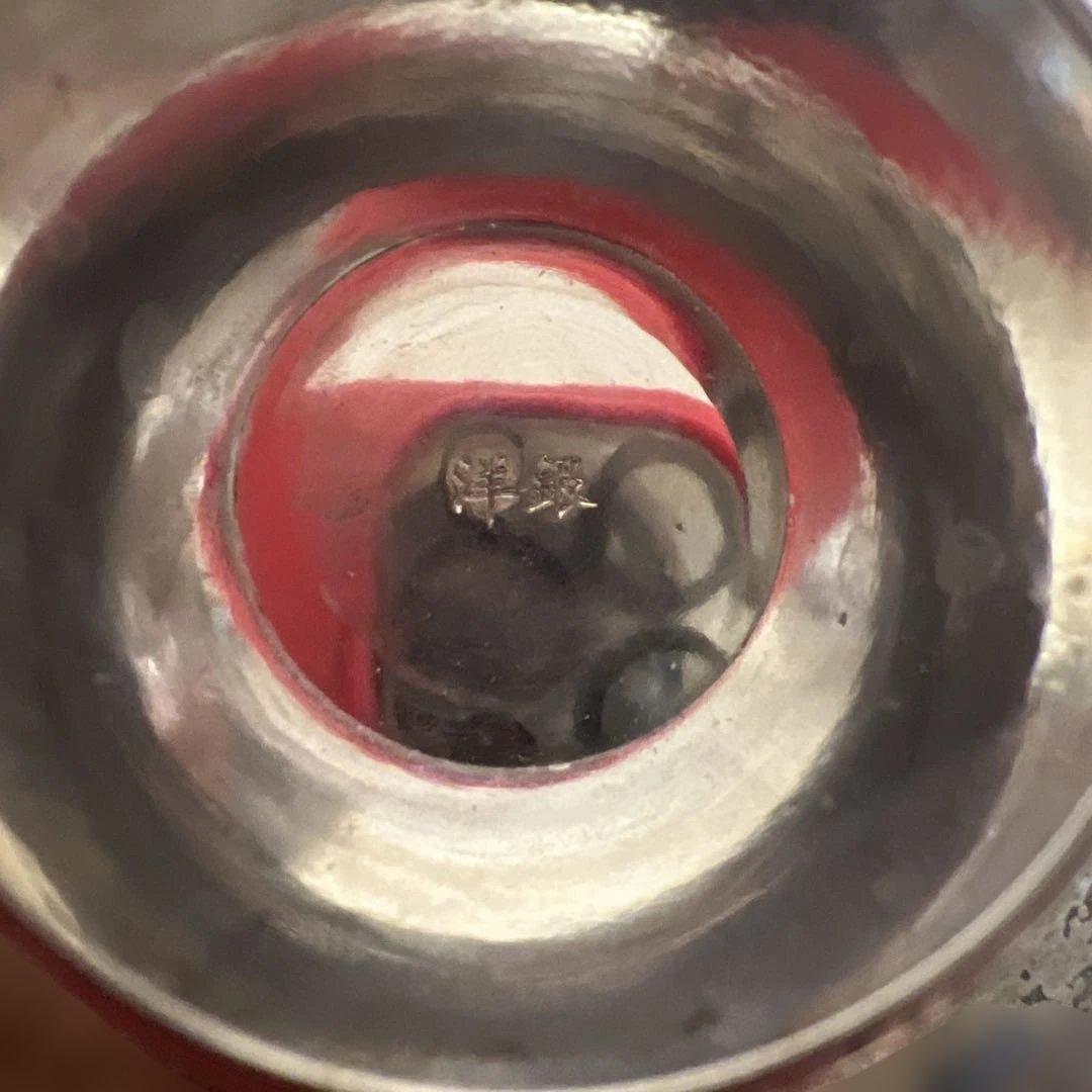 寿の文字が刻まれた洋銀皿