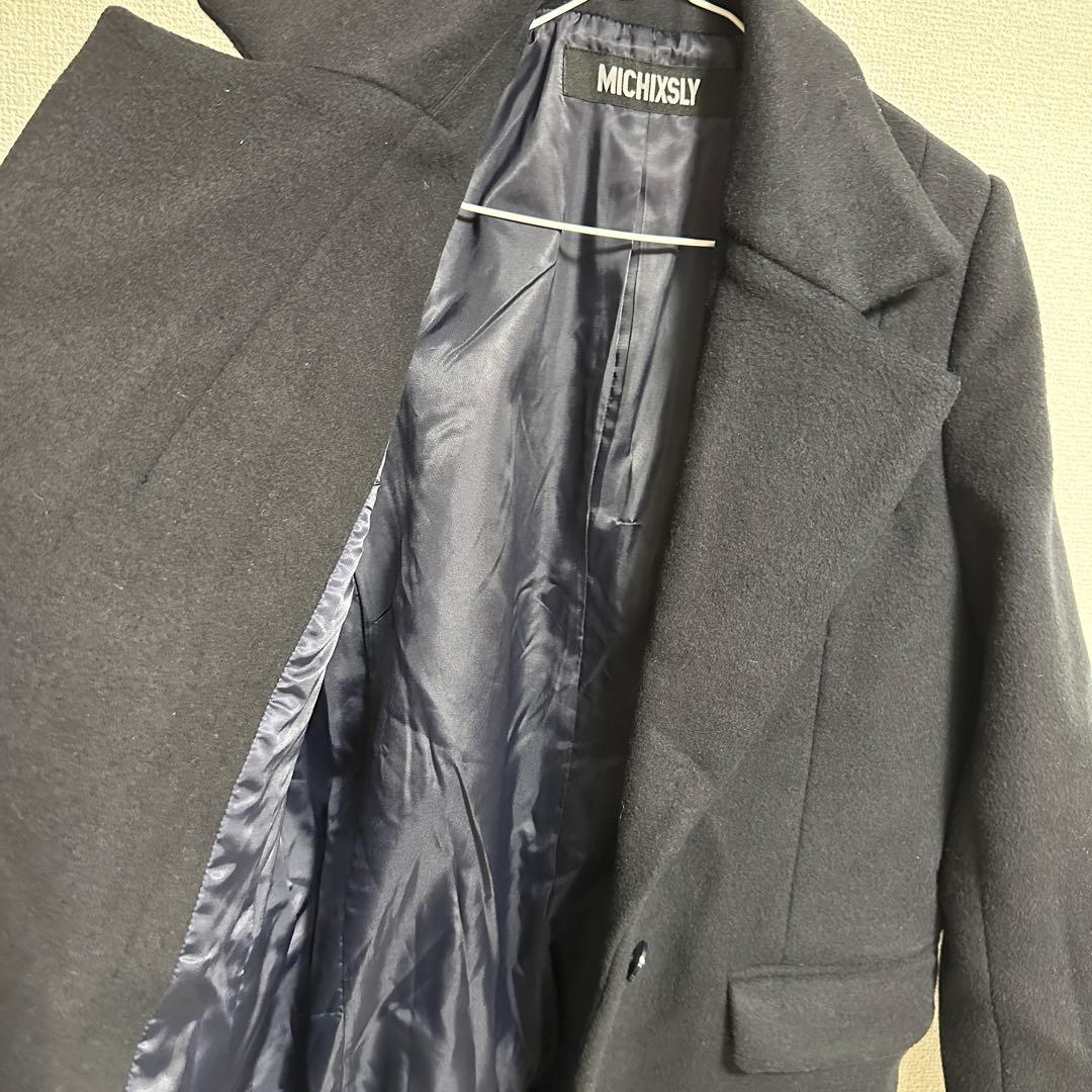 MICHYSLY チェスターコート　ネイビー