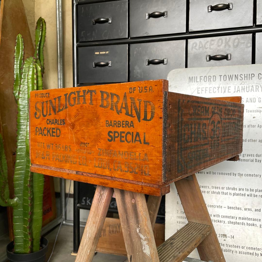 U.S.A ヴィンテージ 木箱 vintage wooden box
