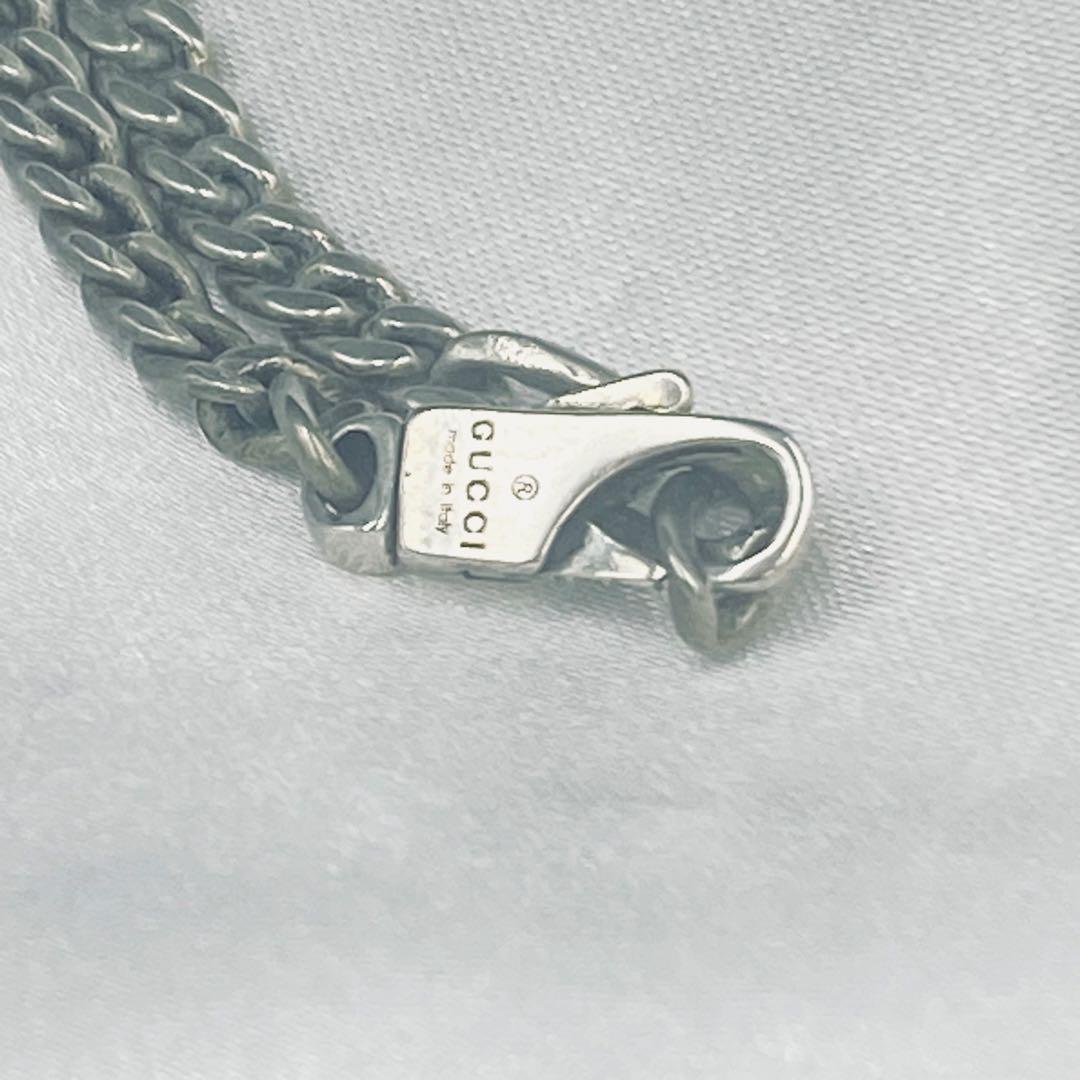 美品＊グッチGUCCI＊シルバー エナメル グルメット ペンダントネックレス