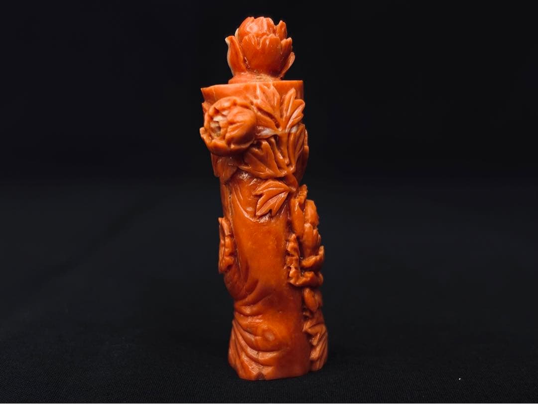 珊瑚　鼻煙壺　清　中国美術　時代物