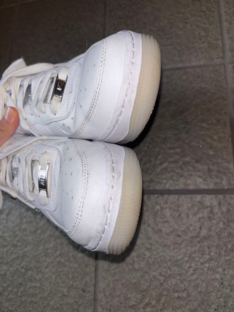 Nike エアフォース 1 シルバー グリッター 24.5