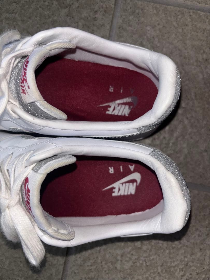 Nike エアフォース 1 シルバー グリッター 24.5