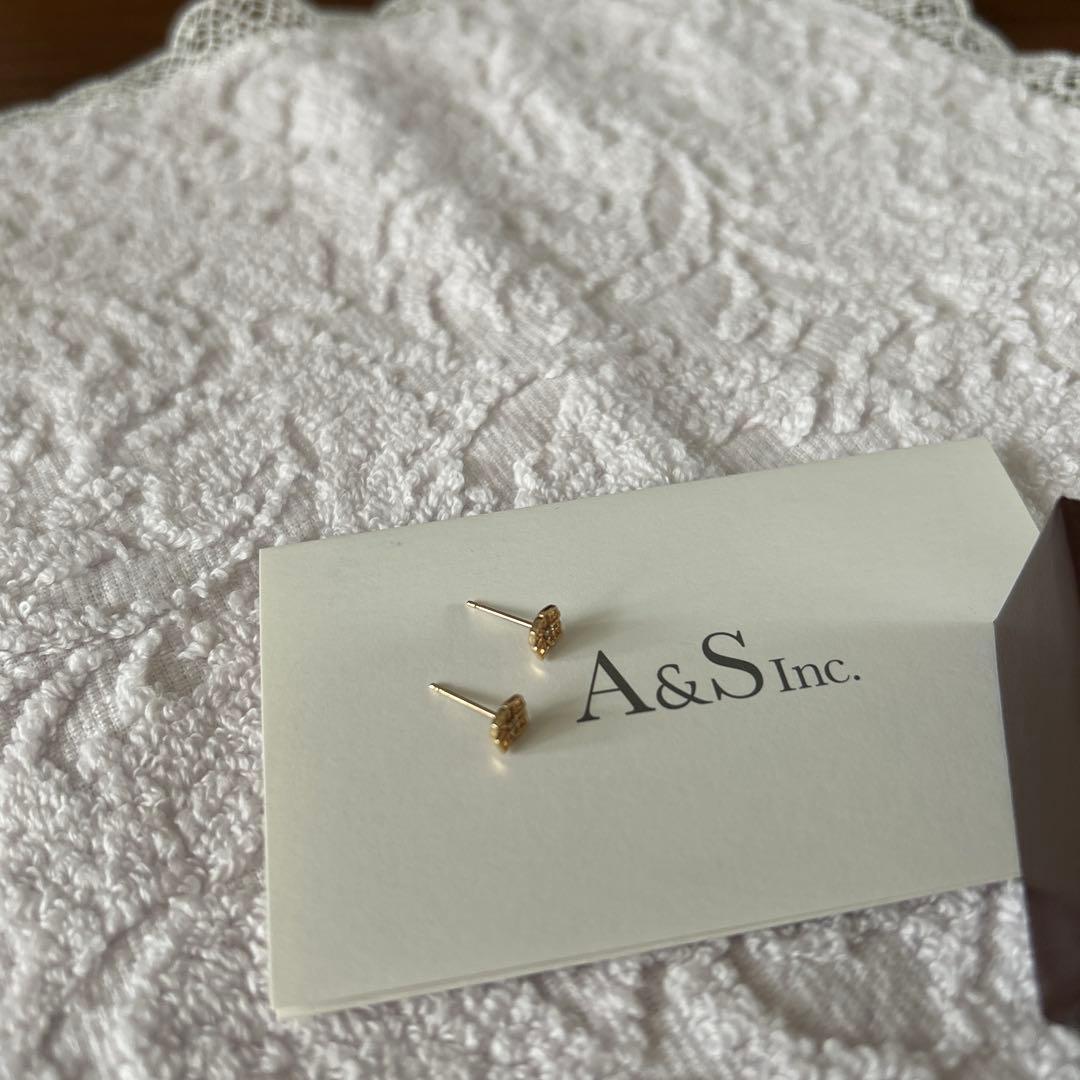 agete K10ダイヤモンドピアス