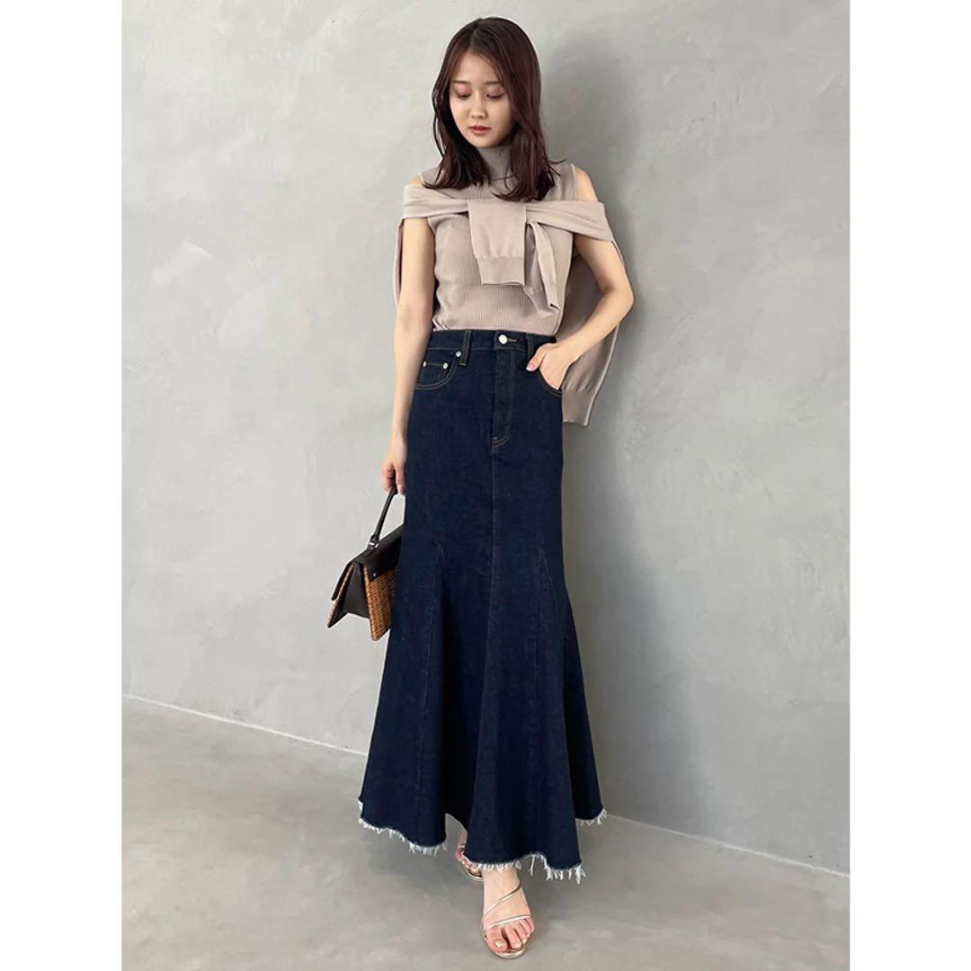 anuans マーメイドデニムスカート