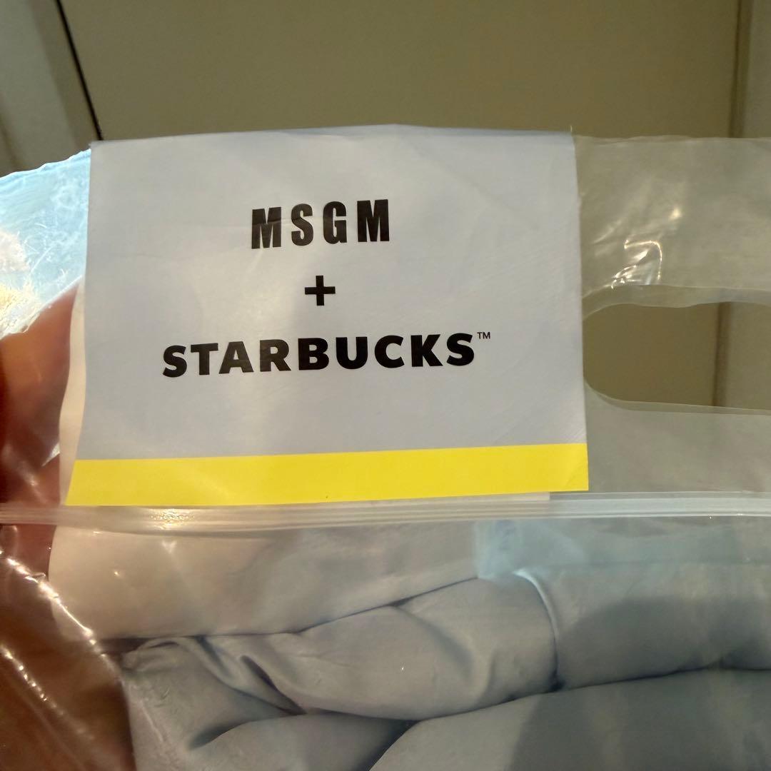 MSGM × STARBUCKS ライトブルー ブランケット　韓国限定