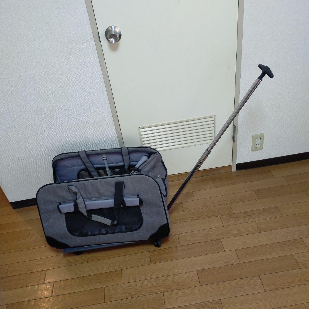 折りたたみペットカート グレー