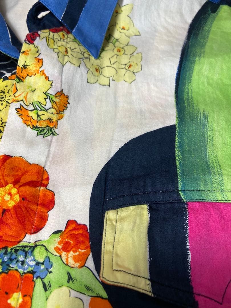 激レア！ジャンニ・ヴェルサーチシャツ　コットンツイル地　サイズ50 胸ポケット付